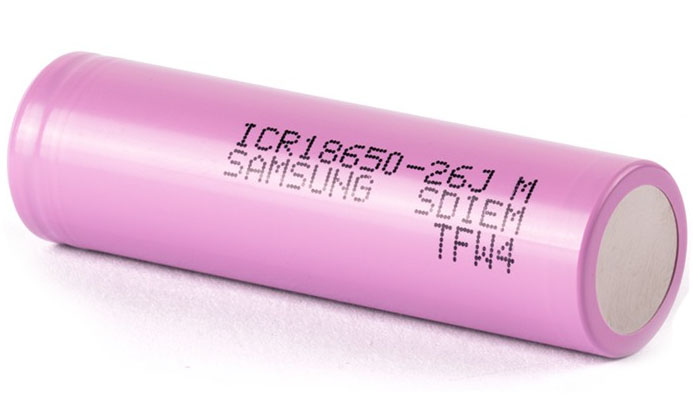 Samsung ICR18650 26J 3,7V 2600 mAh Li-ion аккумулятор без защиты.